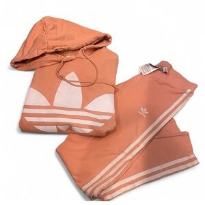 adidas Originals pink Hoodie and leggings Set